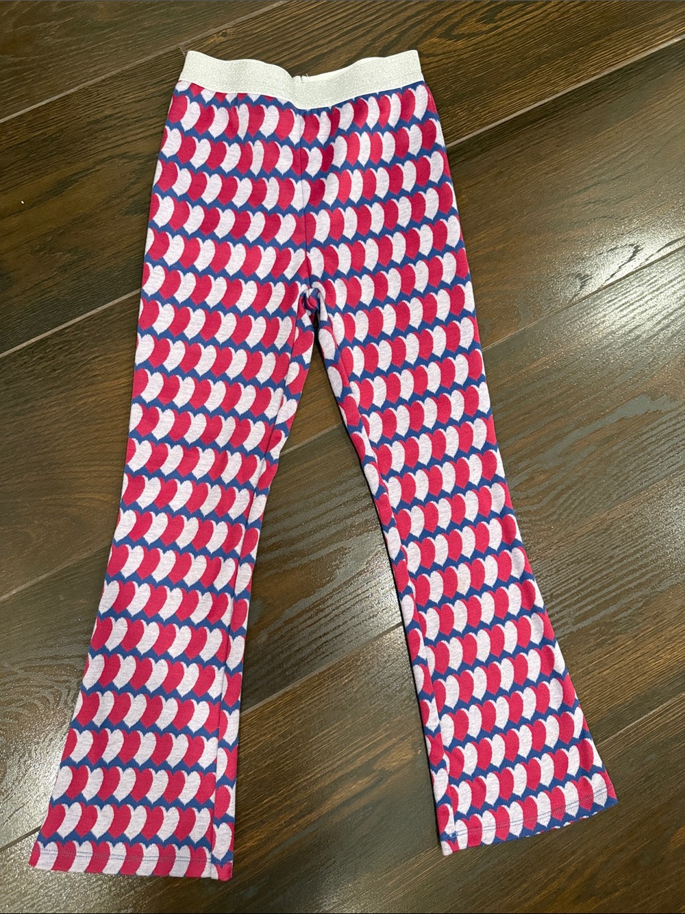 Hatley Pink, Blue and White Heart-Print Bottoms